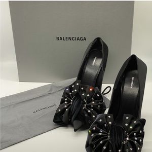SOLD ON TRR Balenciaga by Demna Gvasalia Velvet Crystal Bow Heels